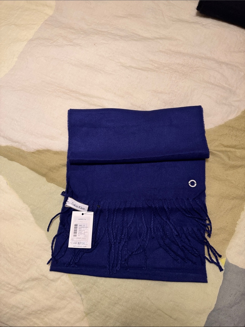 Calvin Klein Deep  Fringe Scarf